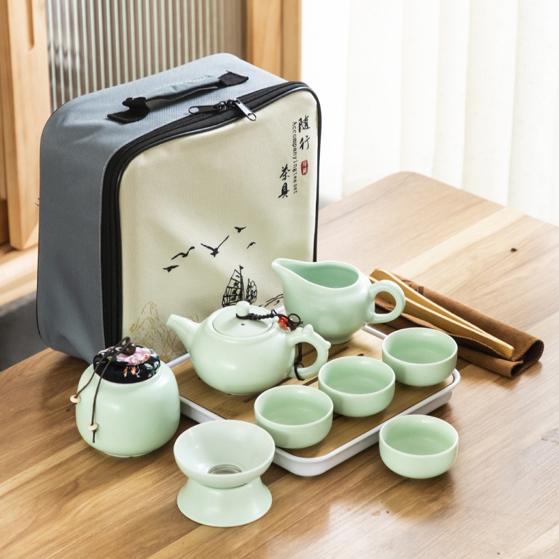 Korean Tea Set - Outdoor portable travel kung Fu tea