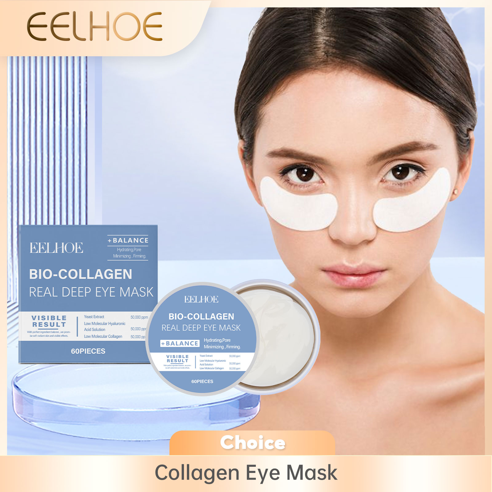 Sheet Mask Collagen - EELHOE Collagen Eye Mask Anti Dark