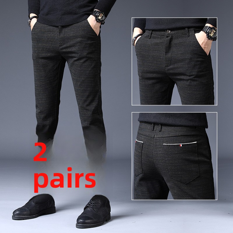 Spring Elastic Men's Casual Pa – Korean Men Lifestyle Bewertung und Preis