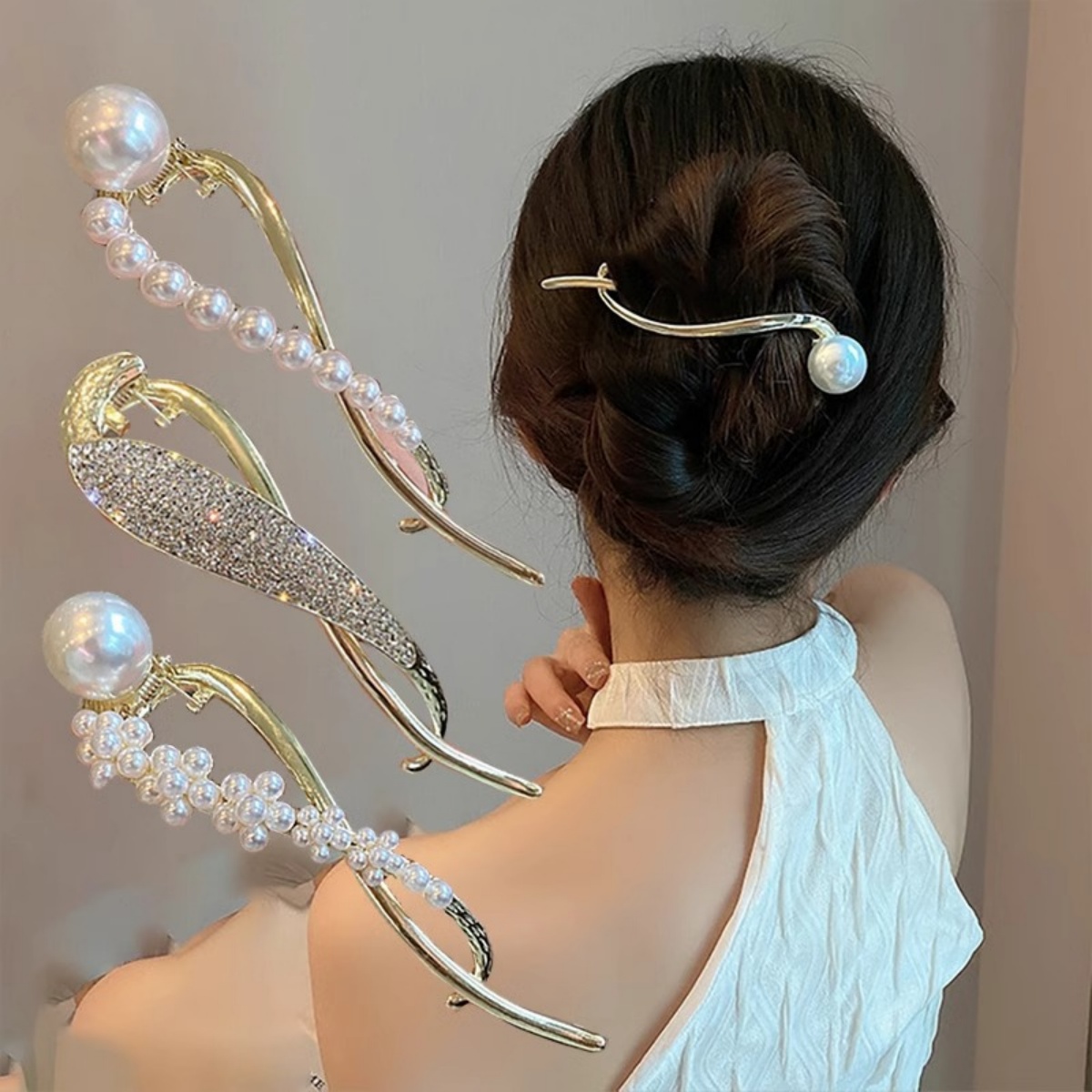 Elegant Glitter Pearl Hair Cli – Lifestyle In Korean Bewertung und Preis