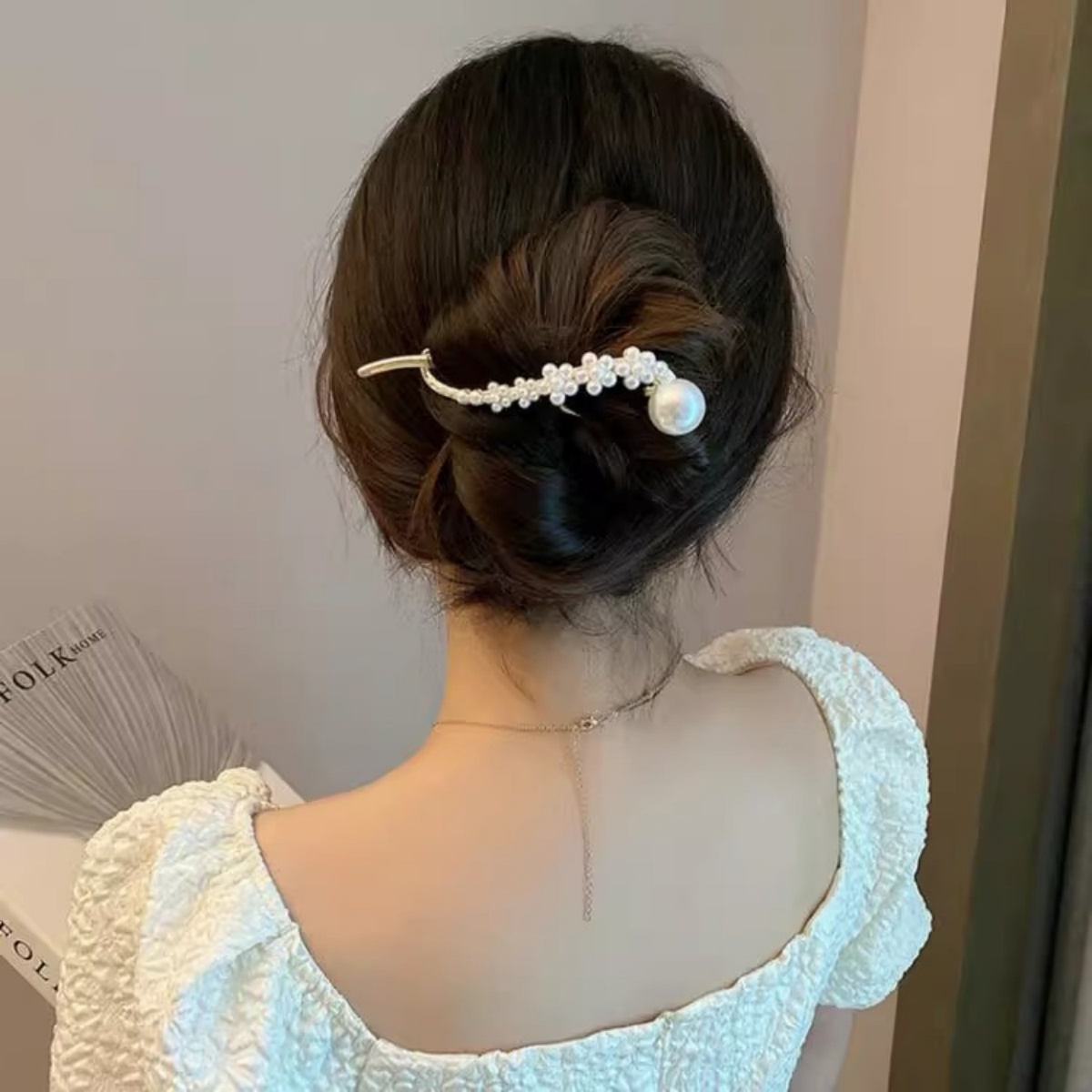Elegant Glitter Pearl Hair Cli – Lifestyle In Korean Bewertung und Preis