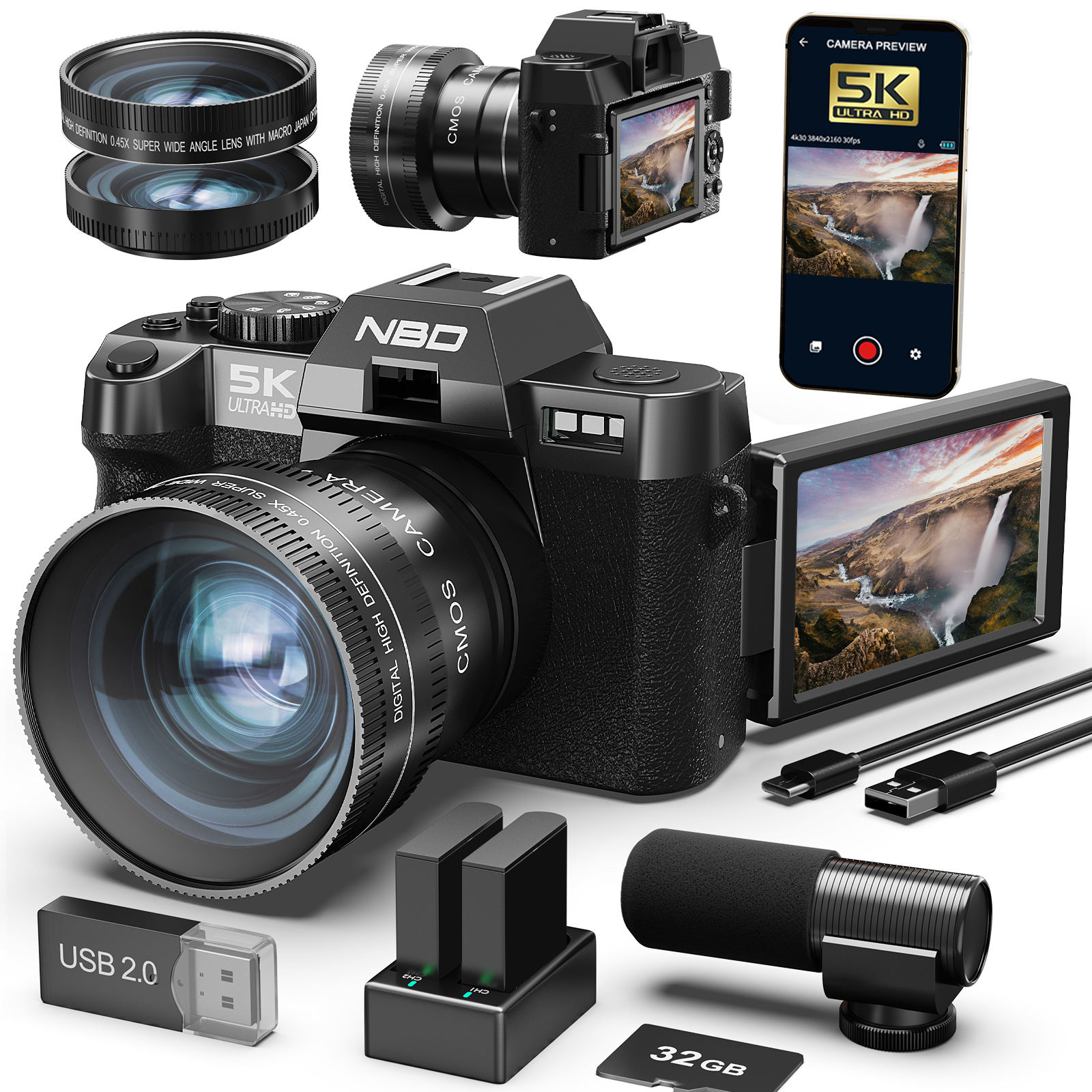 NBD 48MP&4K Digital Cameras fo – Korean Lifestyle Video Bewertung und Preis