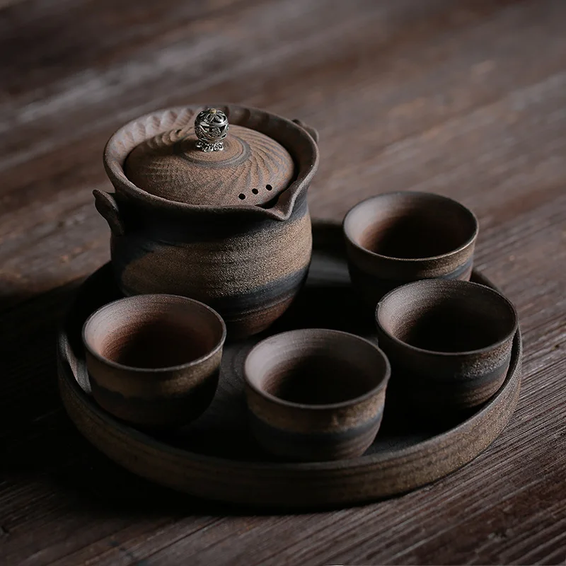 Japanese Crude Tao Yi Pot Four – Korean Tea Set Bewertung und Preis