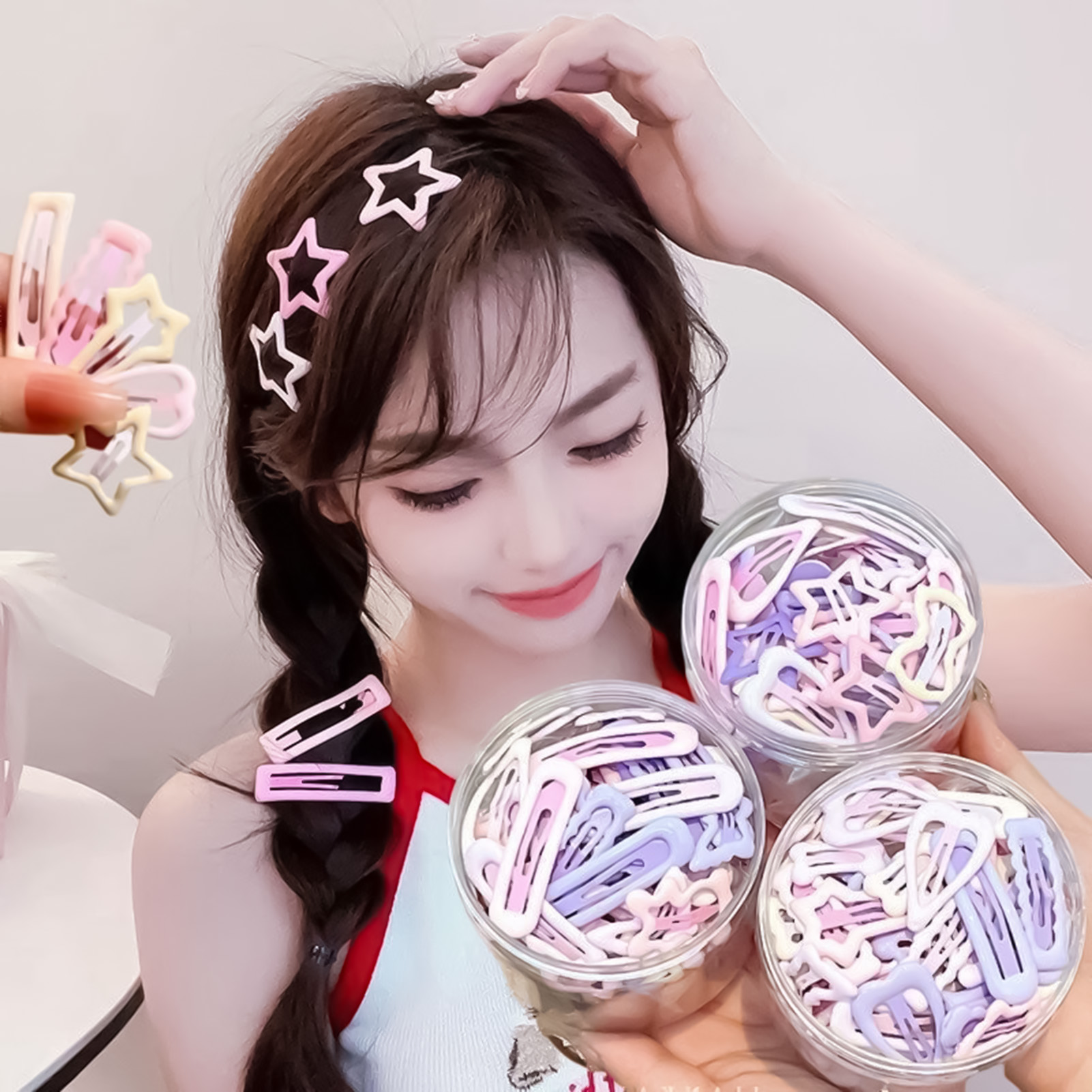 3PCS Sweet Style Headwear Pins – Lifestyle In Korean Bewertung und Preis