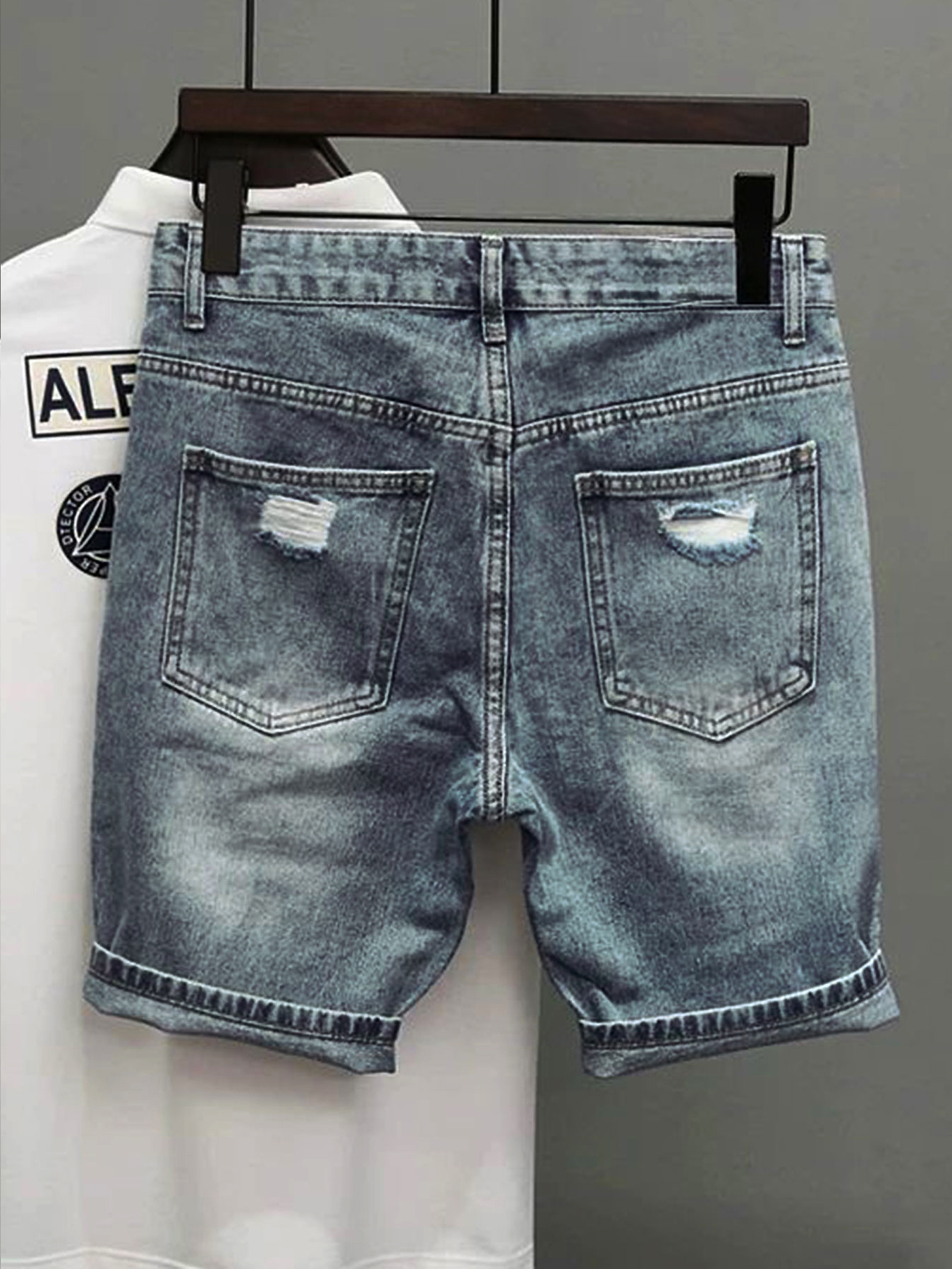 Light Blue Denim Shorts Men's  – Korean Lifestyle Bewertung und Preis