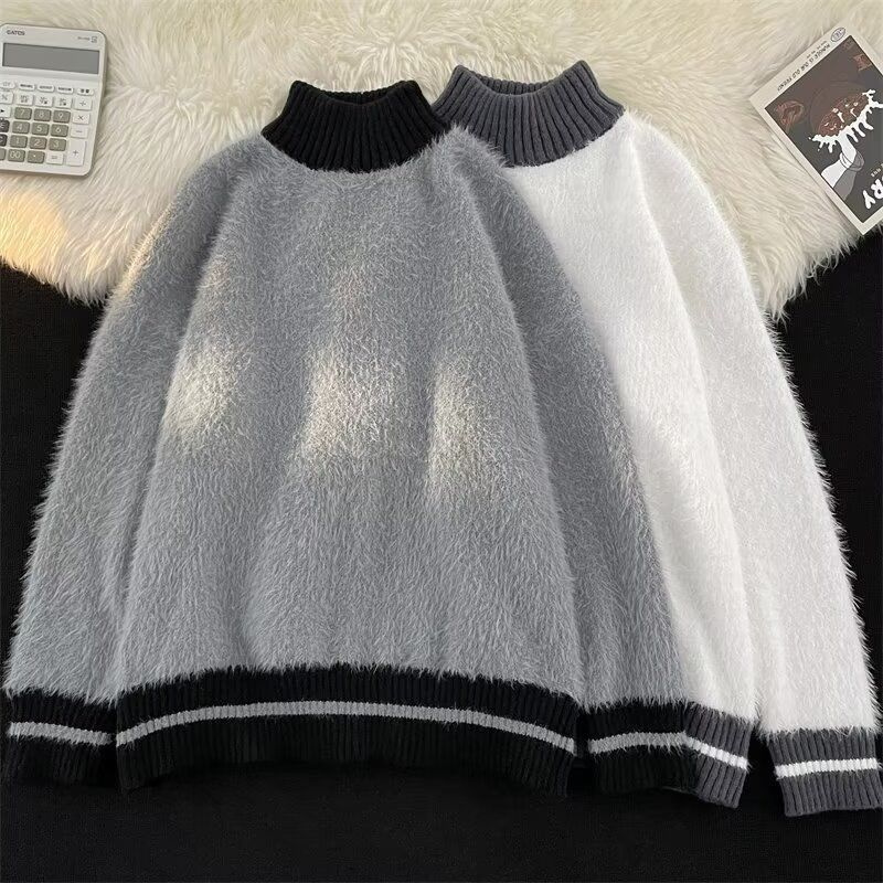 Fur Collar Pullovers Estampado – Korean Men Lifestyle Bewertung und Preis